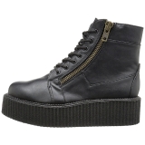 Similicuir 5 cm CREEPER-571 Bottines Creepers Hommes Plateforme