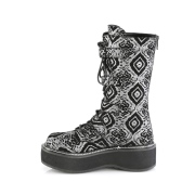 Similicuir 5 cm EMILY-322-2 plateformes bottes  boucles pour femmes