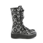 Similicuir 5 cm EMILY-322-2 plateformes bottes  boucles pour femmes