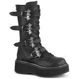 Similicuir 5 cm EMILY-322 plateformes bottes  boucles pour femmes