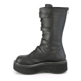 Similicuir 5 cm EMILY-322 plateformes bottes  boucles pour femmes