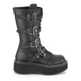 Similicuir 5 cm EMILY-322 plateformes bottes  boucles pour femmes