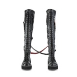 Similicuir 5 cm EMILY-377 Cuissardes Bottes Plateforme