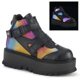 Similicuir 5 cm SLACKER-32 bottines demonia plateforme