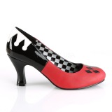 Similicuir 7,5 cm HARLEY-42 Pinup escarpins femmes  talons bas