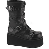 Similicuir 8,5 cm TRASHVILLE-205 Bottes Gothiques Hommes Plateforme