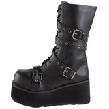 Similicuir 8,5 cm TRASHVILLE-205 Bottes Gothiques Hommes Plateforme