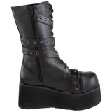 Similicuir 8,5 cm TRASHVILLE-205 Bottes Gothiques Hommes Plateforme