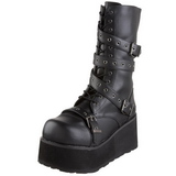 Similicuir 8,5 cm TRASHVILLE-205 Bottes Gothiques Hommes Plateforme