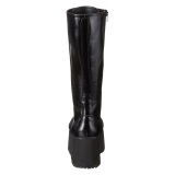 Similicuir 8,5 cm TRASHVILLE-502 Bottes punk noir avec lacets homme