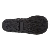 Similicuir 8,5 cm TRASHVILLE-502 Bottes punk noir avec lacets homme