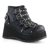 Similicuir 8 cm DEMONIA SCENE-30 bottines gothique avec boucles