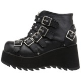 Similicuir 8 cm DEMONIA SCENE-30 bottines gothique avec boucles