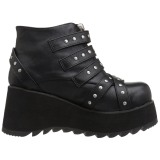 Similicuir 8 cm DEMONIA SCENE-30 bottines gothique avec boucles
