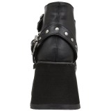 Similicuir 8 cm DemoniaCult SCENE-30 bottines gothique avec boucles