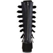 Similicuir 9 cm DAMNED-318 plateformes bottes  boucles pour femmes