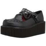 Similicuir CREEPER-215 Chaussures Creepers Femmes Plateforme