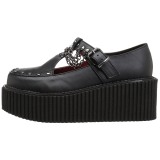 Similicuir CREEPER-215 Chaussures Creepers Femmes Plateforme