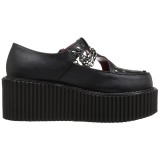 Similicuir CREEPER-215 Chaussures Creepers Femmes Plateforme