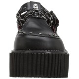 Similicuir CREEPER-215 Chaussures Creepers Femmes Plateforme