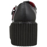 Similicuir CREEPER-215 Chaussures Creepers Femmes Plateforme