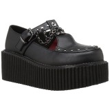 Similicuir CREEPER-215 Chaussures Creepers Femmes Plateforme