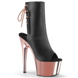 Similicuir Dore 18 cm Pleaser ADORE-1018 Chrome Plateforme Bottines