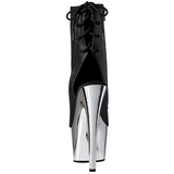 Similicuir Noir 18 cm Pleaser ADORE-1018 Chrome Plateforme Bottines