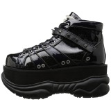 Similicuir Noir 7,5 cm NEPTUNE-100 Chaussures Gothiques Hommes Plateforme