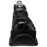 Similicuir Noir 7,5 cm NEPTUNE-100 Chaussures Gothiques Hommes Plateforme