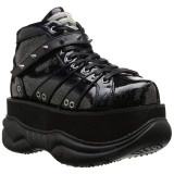 Similicuir Noir 7,5 cm NEPTUNE-100 Chaussures Gothiques Hommes Plateforme