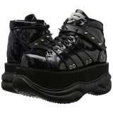 Similicuir Noir 7,5 cm NEPTUNE-100 Chaussures Gothiques Hommes Plateforme
