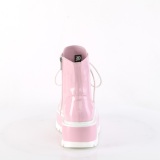 Similicuir boots 5 cm SLACKER-55 bottines  lacets rose