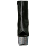 Similicuir pierre cristal 18 cm BEJEWELED-1018D7 plateforme bottines femmes