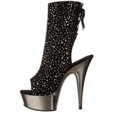 Strass 16 cm Pleaser DELIGHT-1018RS Chrome Plateforme Bottines