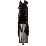 Strass 16 cm Pleaser DELIGHT-1018RS Chrome Plateforme Bottines