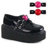 Suede 5 cm CREEPER-222 chaussures creepers femmes semelles paisses