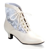 Tissu en dentelle 5 cm DAME-05 Bottines victoriennes  talons vintage creme