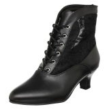 Tissu en dentelle 5 cm DAME-05 Bottines victoriennes  talons vintage noirs