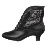 Tissu en dentelle 5 cm DAME-05 Bottines victoriennes  talons vintage noirs