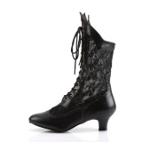 Tissu en dentelle 5 cm DAME-115 Bottines victoriennes  talons vintage noirs