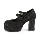 Tissu en dentelle 9,5 cm DemoniaCult GOTHIKA-09 chaussures plateforme lolita