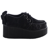 Tissu en dentelle CREEPER-212 Chaussures Creepers Femmes Plateforme