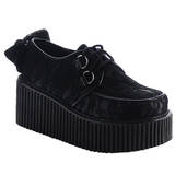 Tissu en dentelle CREEPER-212 Chaussures Creepers Femmes Plateforme