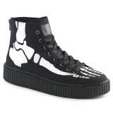 Toile 4 cm SNEEKER-252 Chaussures sneakers creepers hommes