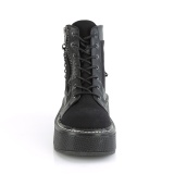 Toile 5 cm EMILY-114 bottes demonia plateforme