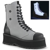 Toile en lin GRAVEDIGGER-102 bottes  cap d acier - bottes de combat unisex