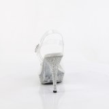 Transparent 11,5 cm ELEGANT-408-2 chaussure competition bikini fitness talons hauts