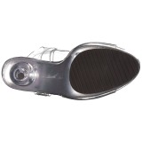 Transparent 12,5 cm POISE-508 sandales à talons aiguilles