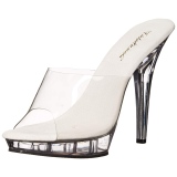 Transparent 13 cm Fabulicious LIP-101 Mules Talons Aiguilles